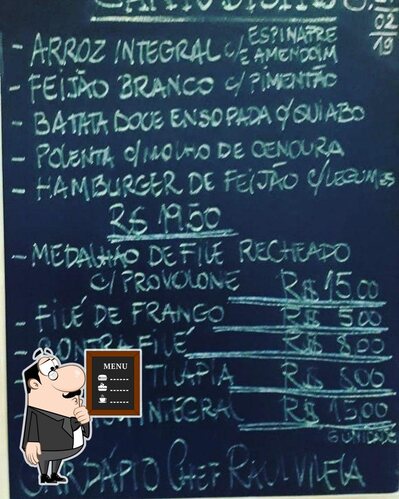 Dê uma olhada nos menu no quadro negro