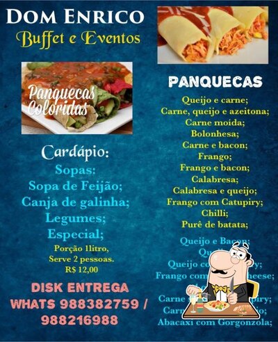 Platos en Pizzaria Dom Enrico