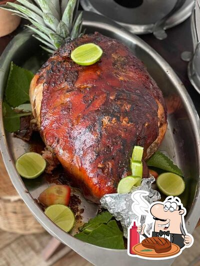 Refeições de carne são servidos no Parada da dada