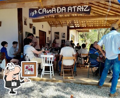 O interior do "CASA DA ATRIZ" Restaurante, Pizzaria e espaco cultural criado pela atriz Rita Malot