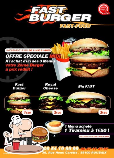 Les hamburgers de FAST BURGER will conviendront différents goûts