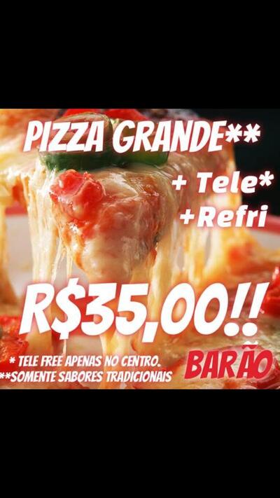 Aqui está a publicidade do Barão Pizzas