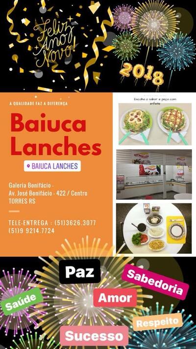 Aqui está a publicidade do Baiúca Lanches