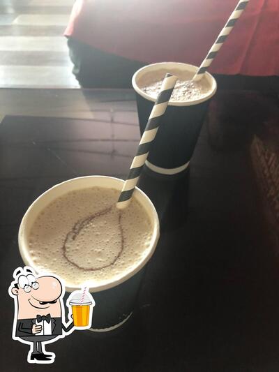 Order various drinks available at Cafe Cookies
