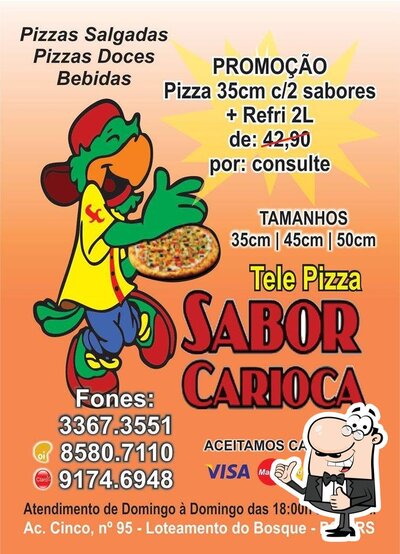 Aqui está a publicidade do Sabor Carioca