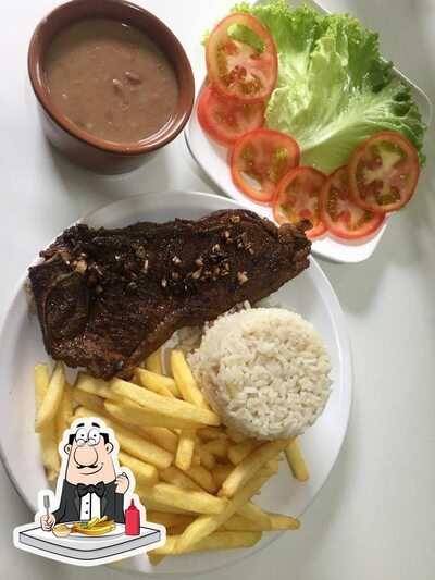 Você pode pedir batatas fritas como acompanhamento ou lanche