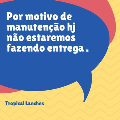 A representação gráfica da marca do Tropical Lanches