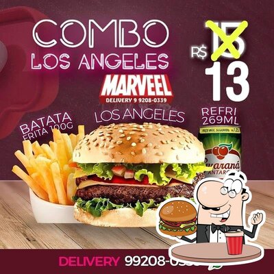 Peça um hambúrguer no Marvel Burger delivery