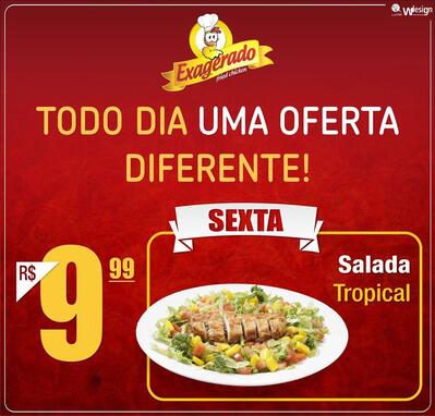 Aqui está a publicidade do Exagerado Fried Chicken