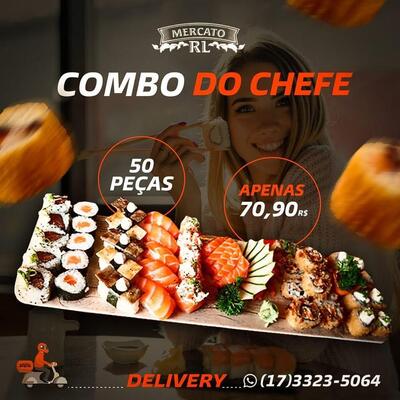 Aqui está a publicidade do Mercato Delivery