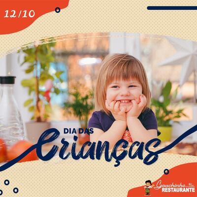A publicidade mostra informações sobre o Gauchinho Restaurante
