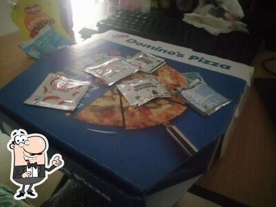 The interior of Dominos Pizza