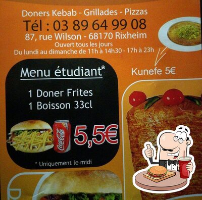 Les hamburgers de Resto Rapide Efes will conviendront une grande variété de goûts