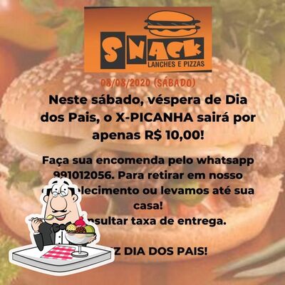 Não esqueça de experimentar uma sobremesa no Snack Lanches e Pizzas