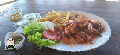 Comida em Ondas do mar Restaurante