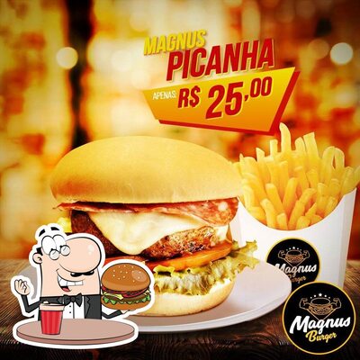 Deguste um dos hambúrgueres oferecidos no Magnus Burger