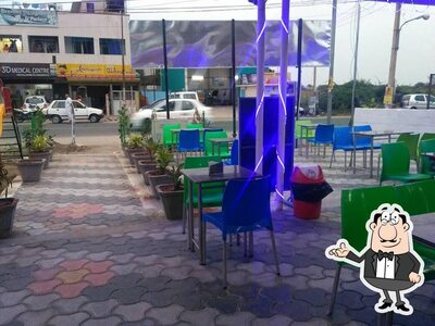 Take a seat at one of the tables at Food Hub