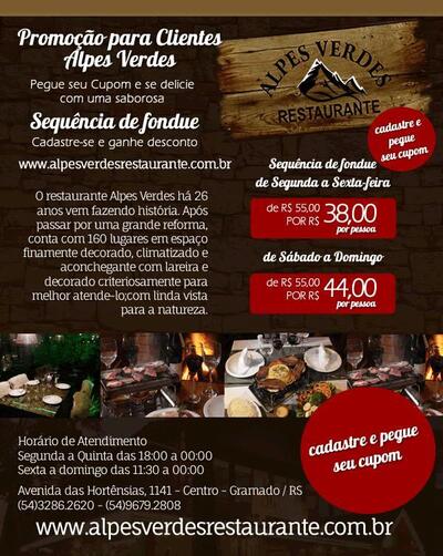 Olhe as informações sobre o Alpes Verdes