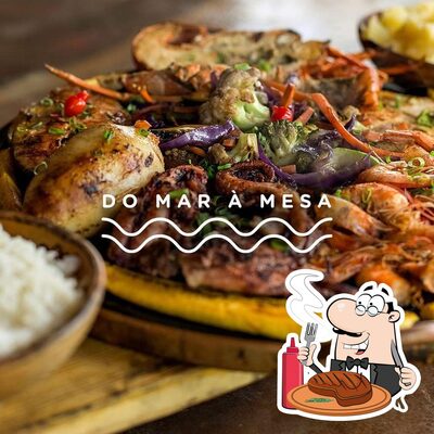 Experimente refeições de carne do menu