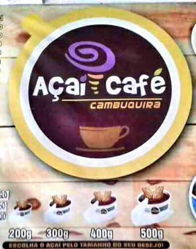 O Açaí Café Cambuquira tem seu próprio respresentação visual