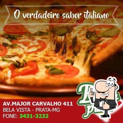 A publicidade mostra informações sobre o Bellapizza Pizzarias