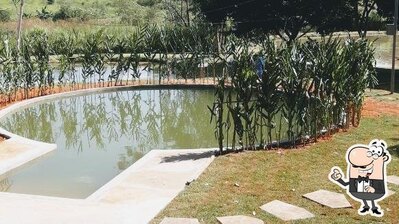 Desfrute da vista da área externa do Pesqueiro Baruc