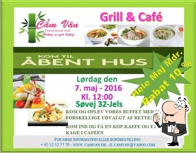 L'annonce publicitaire montre les informations sur Cam Van Grill & Café