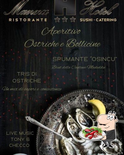 Gli ospiti di Ristorante Hotel Mannu possono provare vari piatti di mare