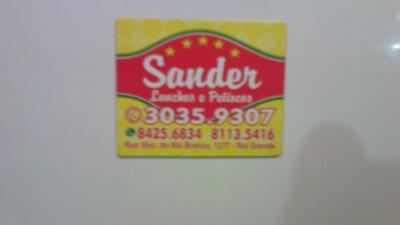 A representação visual da marca do Sander Lanches Rio Grande RS