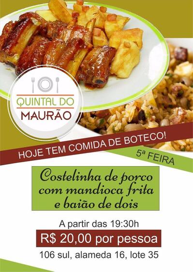 Aqui está a publicidade do Quintal do maurão
