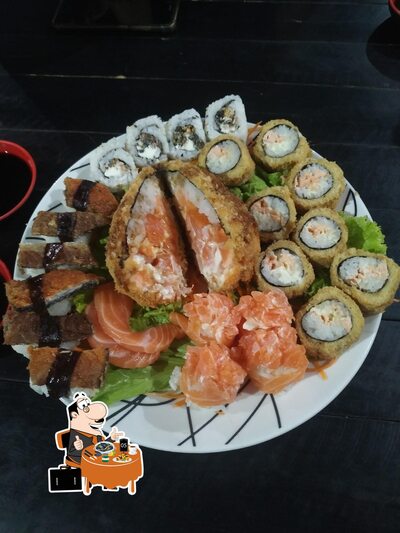Mix sushi provê uma gama de pratos de frutos do mar