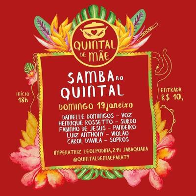 A publicidade mostra informações sobre o Quintal de mãe Paraty RJ