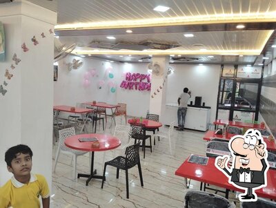 The interior of Shree ji restaurant parham house subhash tiraha shikohabad