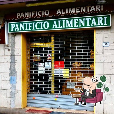 Gli interni di Barbi Mario Panificio, Alimentari