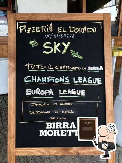 Il menu sulla lavagna mostra le opzioni possibili