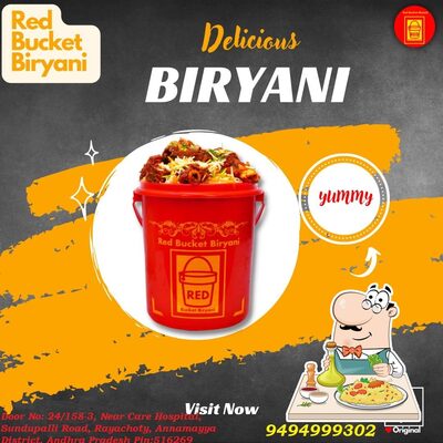 Food at Red Bucket Biryani Rayachoty