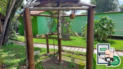 Você pode espairecer no na área externa do Churrascaria Beira Rio Paraopeba