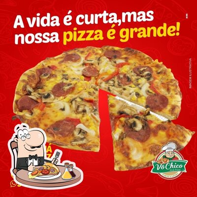 No Pizzaria Vô Chicon, você pode degustar pizza