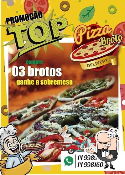 Aqui está a publicidade do Pizza Broto Bauru
