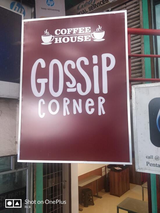 Menu at Gossip corner, North Paravur