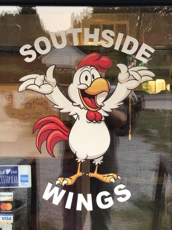 Menu at Southside Wings restaurant, Thomaston