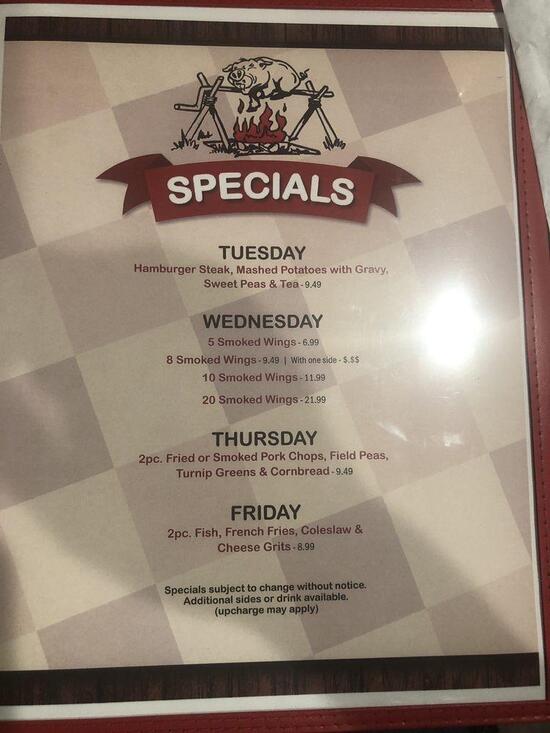 Menu at Kebo's BBQ & More, Camilla