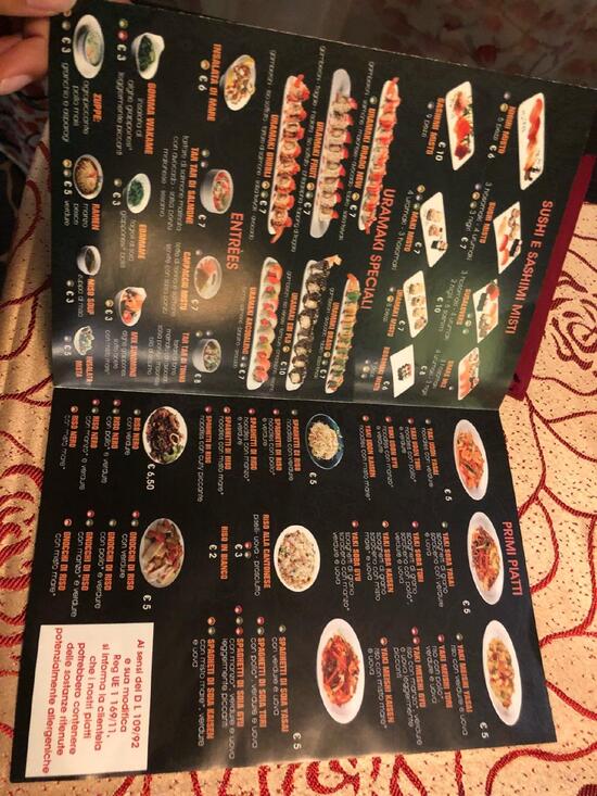 Menu da Ristorante Old Oriente, Pradamano