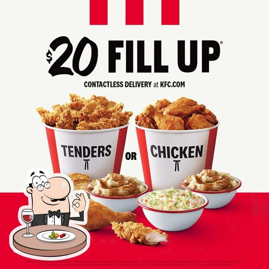 Menu at KFC fast food, Los Angeles, 20101 Sherman Way