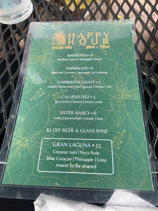 Menu at Cintrón A Floribbean Restaurant, Gainesville