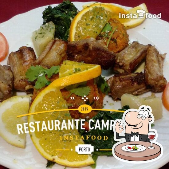 Menu at Campo Alegre restaurant, Porto