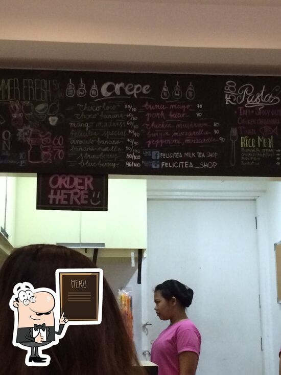Menu at Felicitea, Parañaque