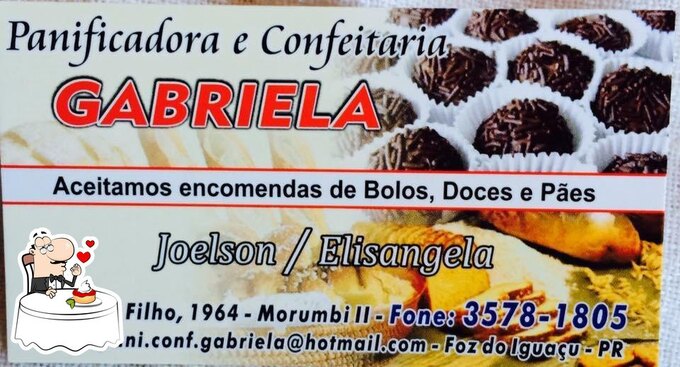 Menu em Panificadora e Confeitaria Gabriela, Foz do Iguaçu