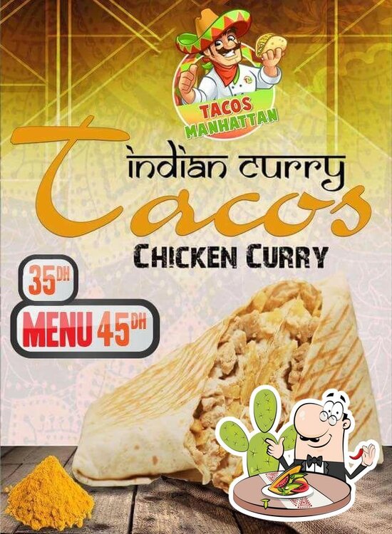 Menu at Tacos Manhattan restaurant, El Jadida