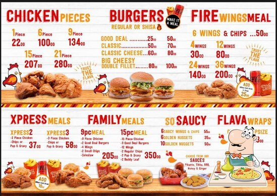 Menu at Chicken Xpress Jubilee restaurant, Hammanskraal